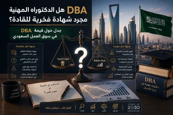 هل الدكتوراه المهنية DBA مجرد شهادة فخرية للقادة؟ جدل حول قيمة DBA في سوق العمل السعودي